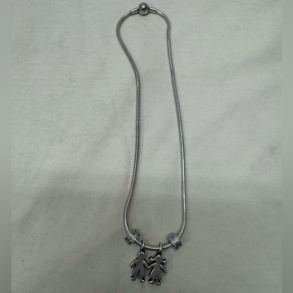 Authentic Pandora Moments Necklace with Pandora and Tous Charms